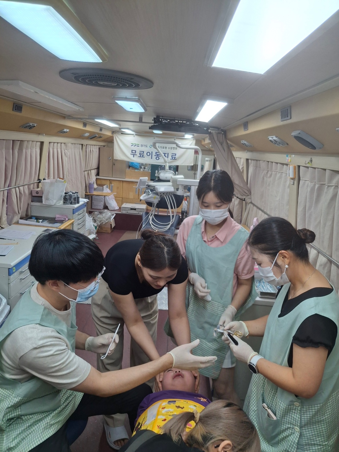 경기도의료원 수원병원, 광주시 특수학교서 무료이동 치과진료 실시