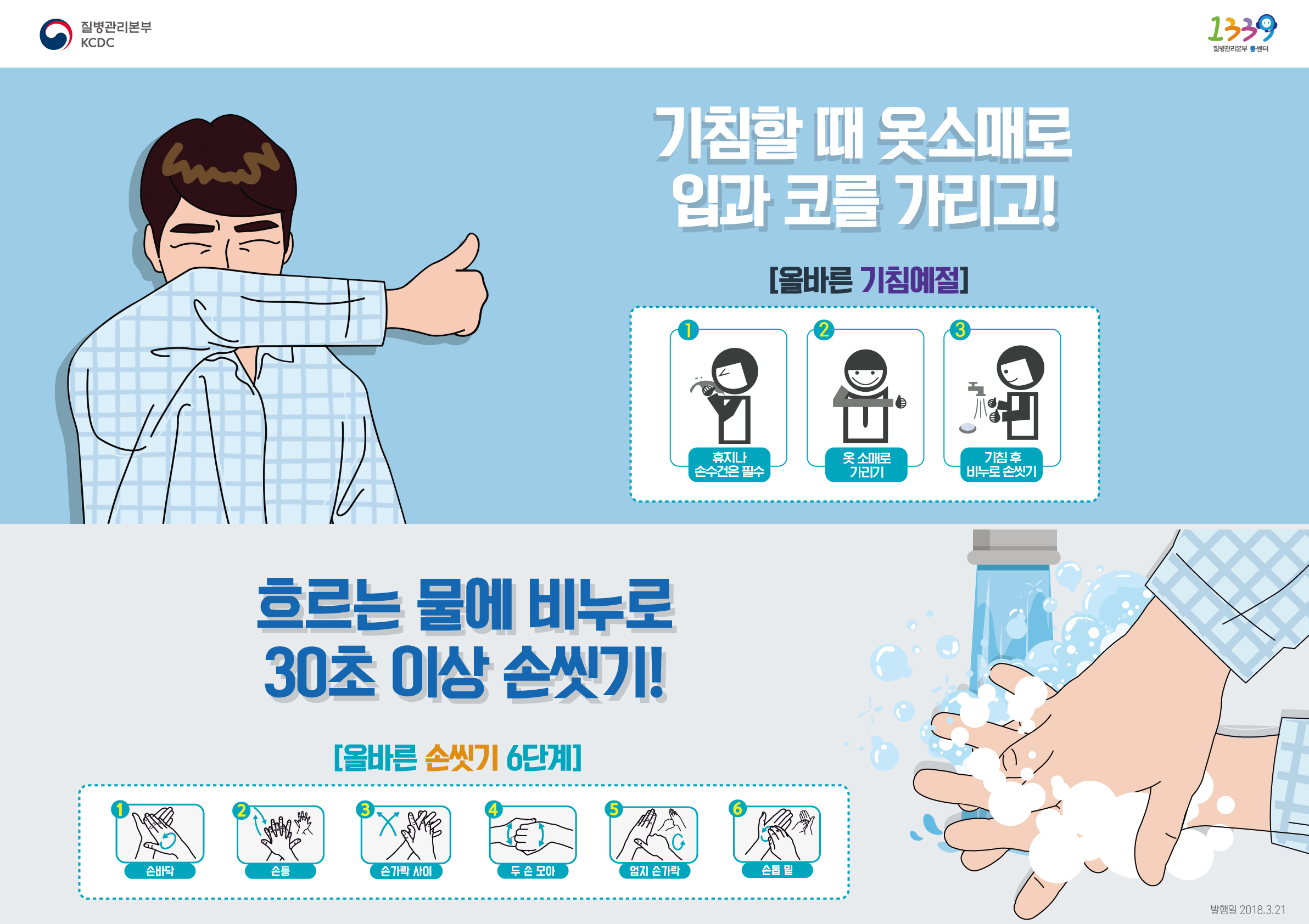 기침예절 및 손씻기